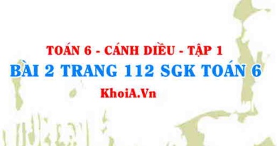 Bài 2 trang 112 SGK Toán 6 tập 1 Cánh Diều